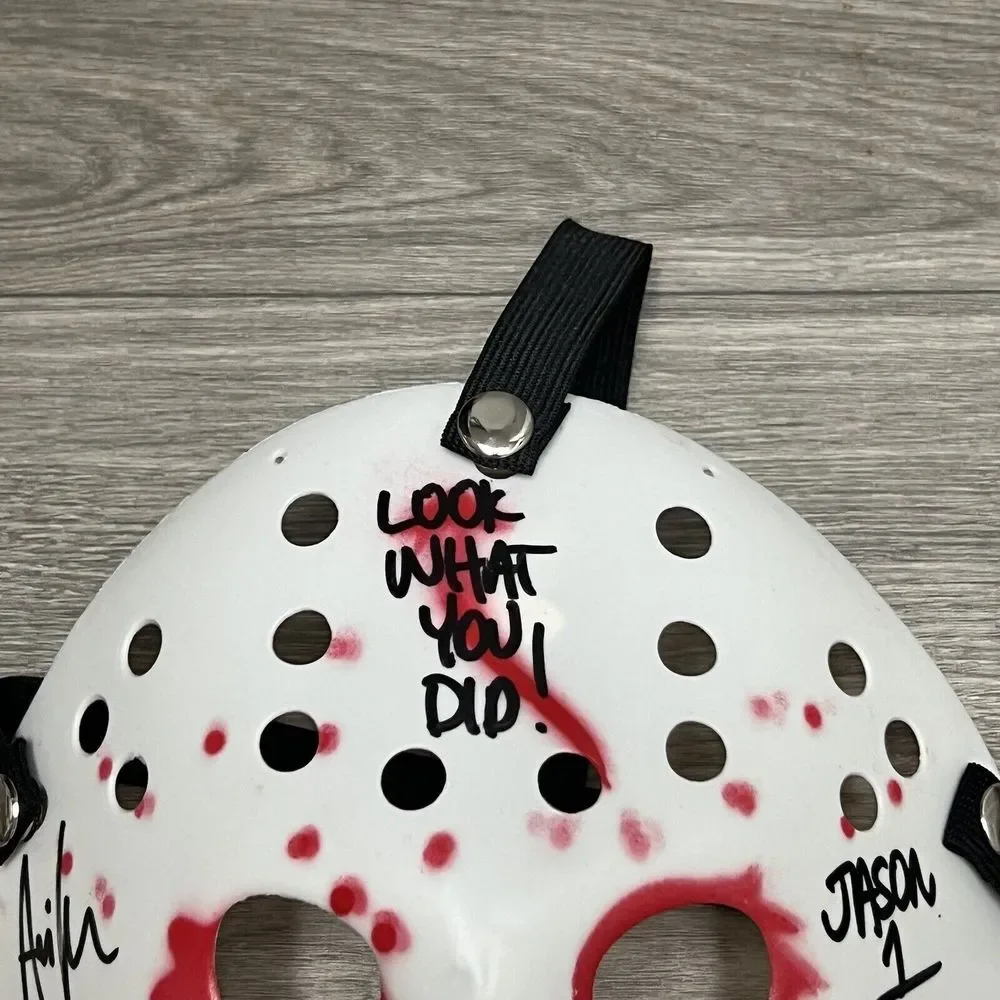Jason Voorhees Mask Auto Autographed Sign Ari Lehman Horror Friday 13th JSA Cert